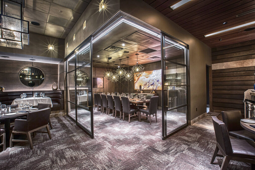 Vail Room interior at Denver Tech Center for private dining
